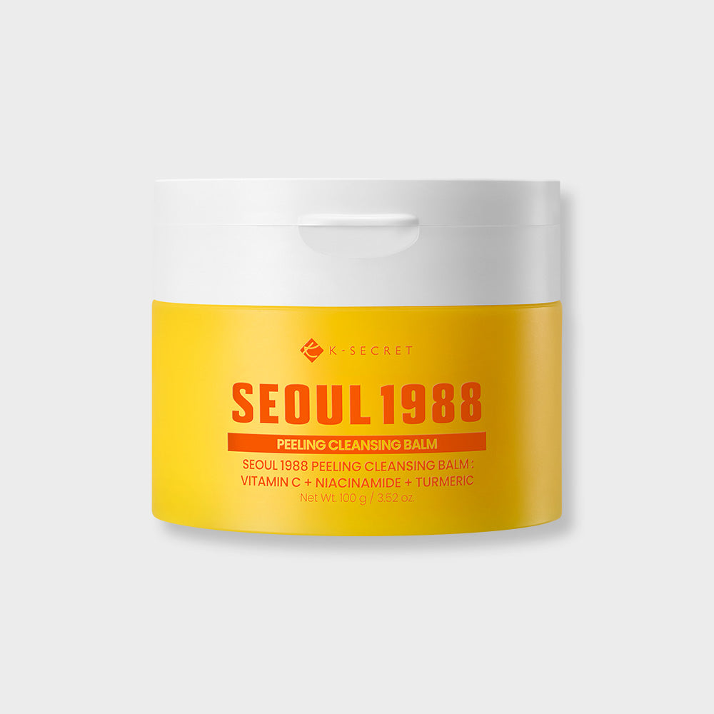 SEOUL 1988 Peeling Cleansing Balm with Vitamin C, Niacinamide and Turmeric, 100g jar by K-SECRET