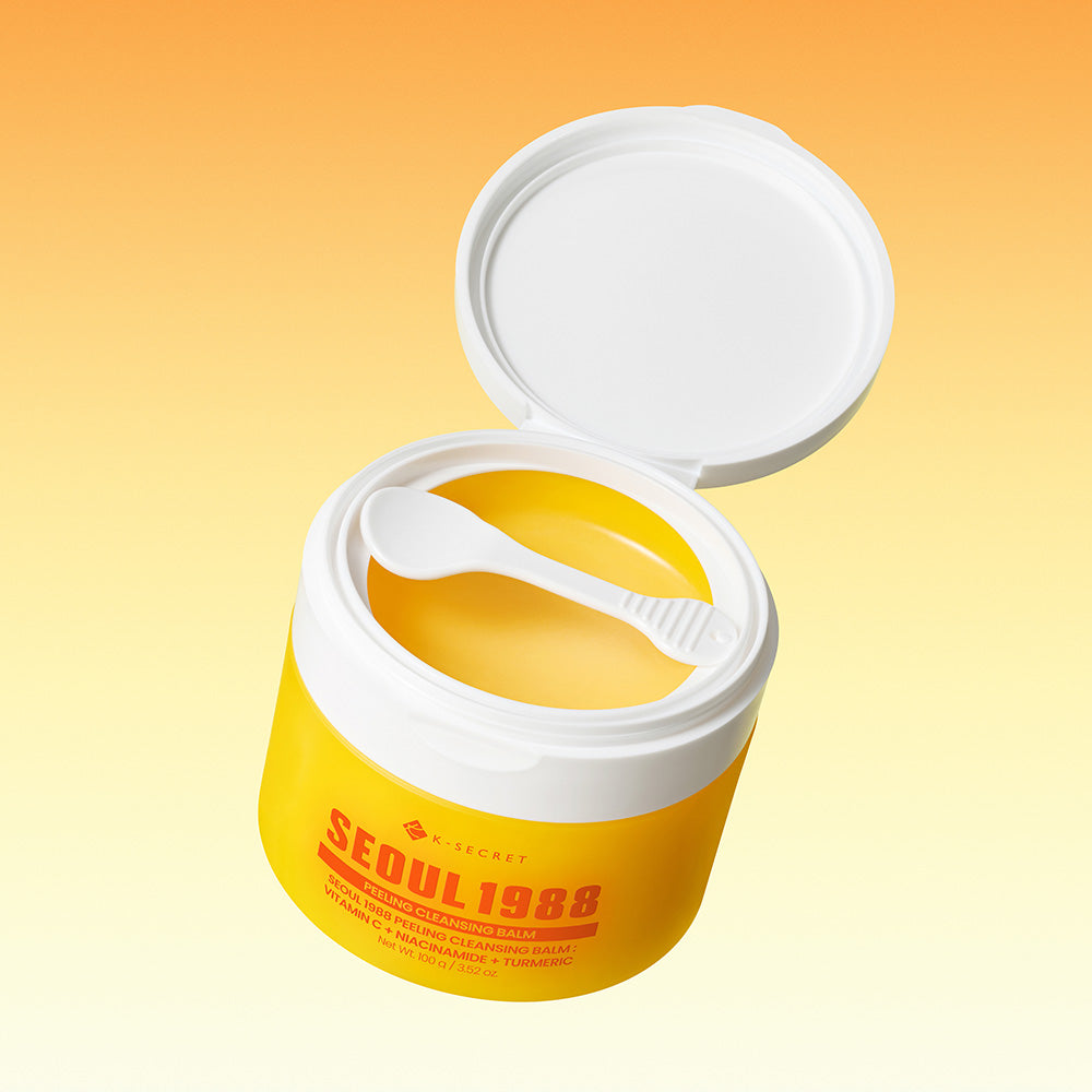 SEOUL 1988 Peeling Cleansing Balm open one-touch cap with hygienic spatula