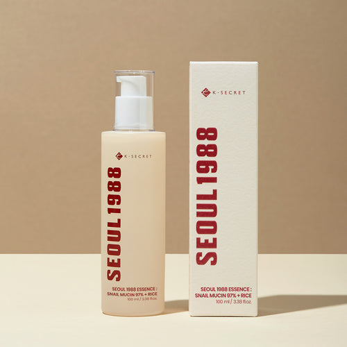 SEOUL 1988 Snail Mucin 97% Essence with rice for hydration and soothing