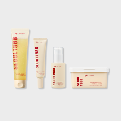 SEOUL 1988 Retinal Ritual Set: daily gel cleanser, retinal eye cream, retinal serum and refining pad